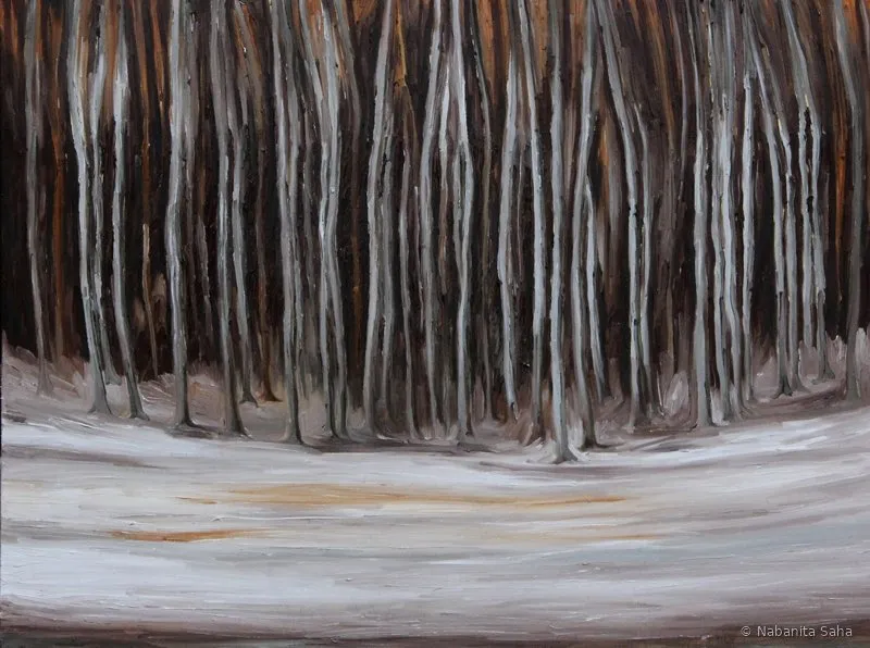 Depleted Ecosystem — Painting cycle by Nabanita Saha
