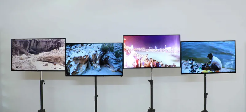 Degradation of Divine Lifeline – IX, 5 minutes 32 seconds each video work, 2023 – Painting by Nabanita Saha
