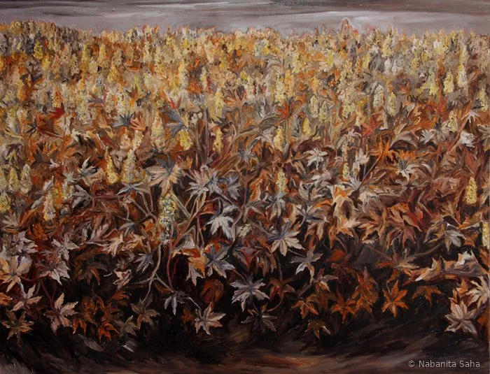 Identity Crisis, Oil on canvas, 2016 – Painting by Nabanita Saha